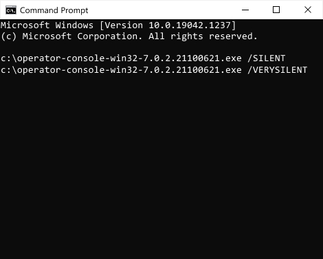 Verwenden Sie spezielle Kommandozeilenschlüssel, um die Agent-App im Stillen zu installieren Stille Desktop-App-Installation